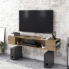 Meuble TV suspendu PETI noyer 135 cm