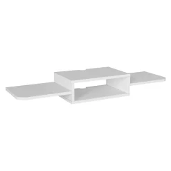 Meuble TV Tar mural 115 x 30 x 16 cm blanc en.casa