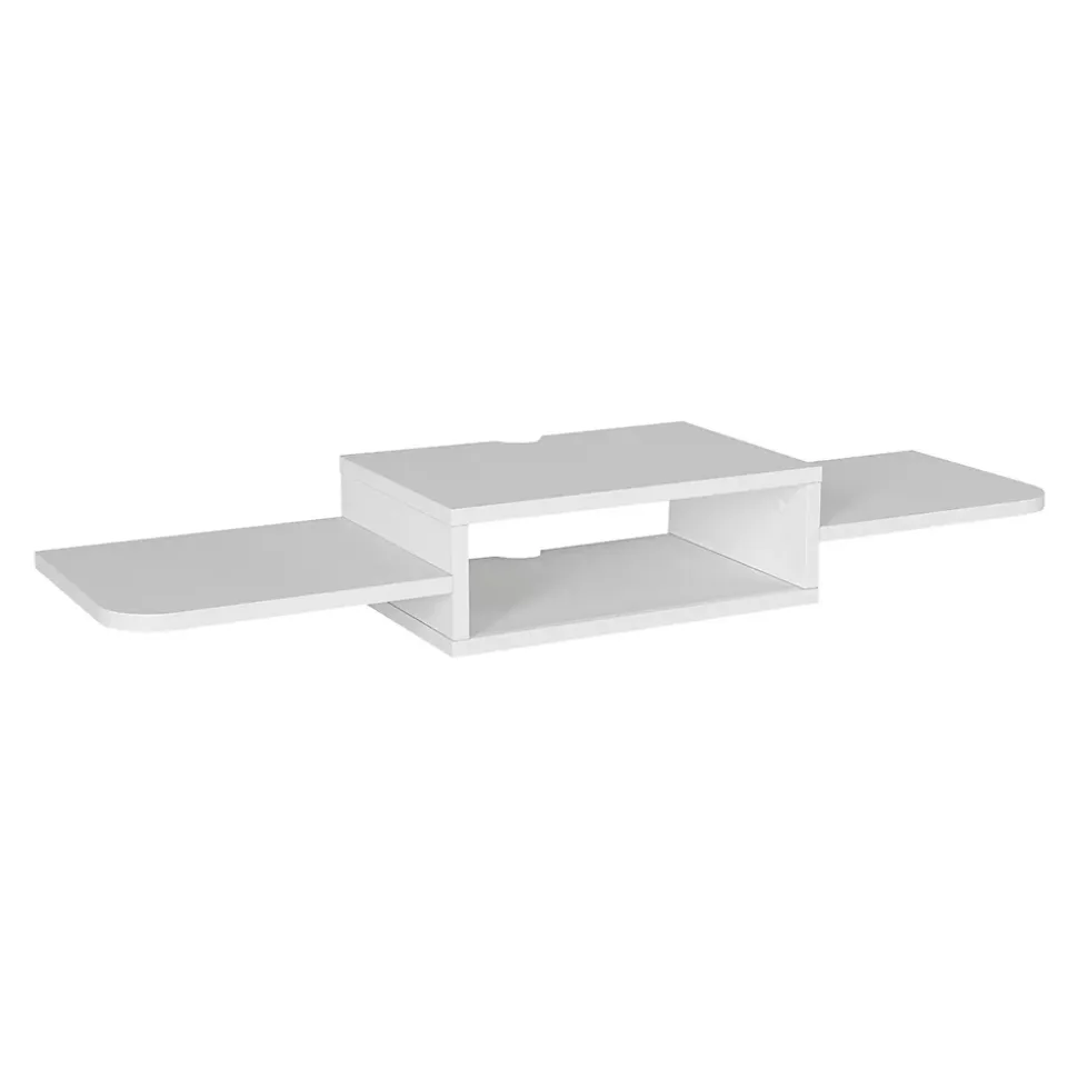 Meuble TV Tar mural 115 x 30 x 16 cm blanc en.casa