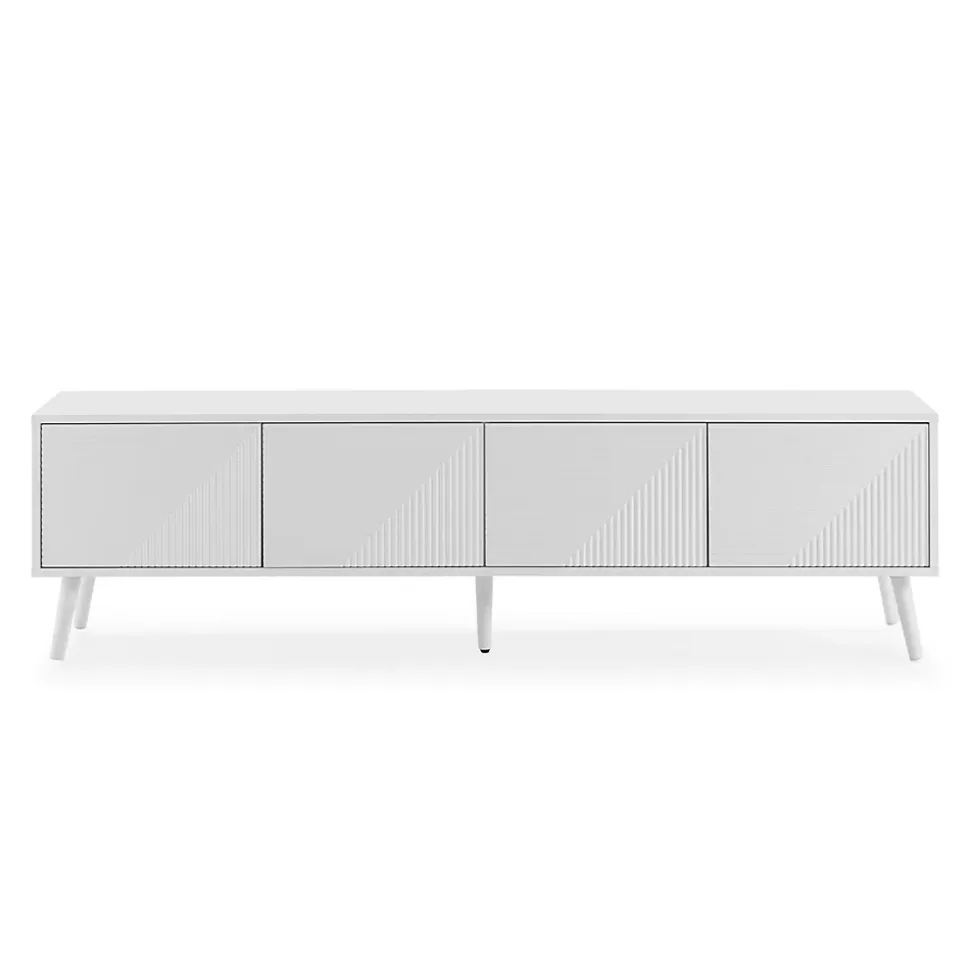 Meuble Tv Telmo 4 portes couleur Blanc 160 cm