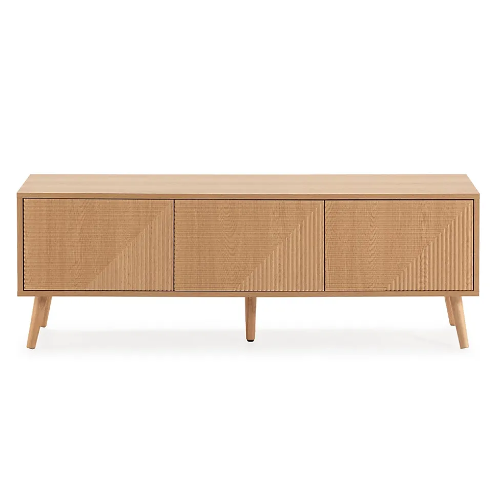 Meuble Tv Telmo 3 portes couleur Chêne 130 cm