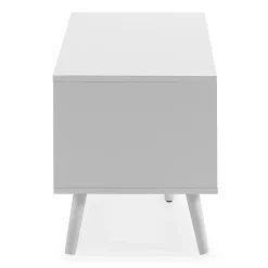 Meuble Tv Telmo 3 portes couleur Blanc 130 cm