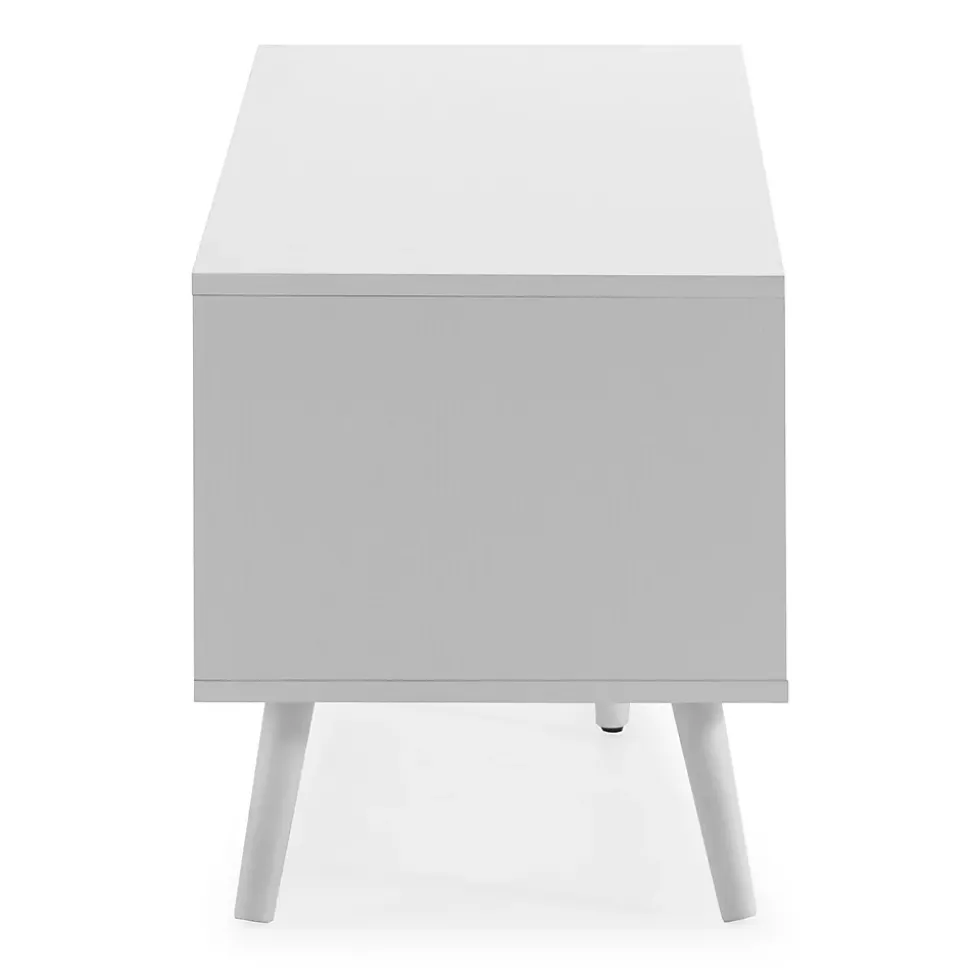 Meuble Tv Telmo 3 portes couleur Blanc 130 cm
