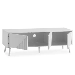 Meuble Tv Telmo 3 portes couleur Blanc 130 cm