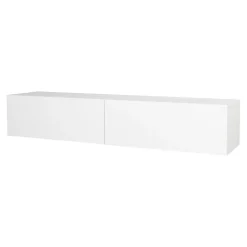 Meuble TV Toivakka 135 x 31 x 25 cm blanc en.casa