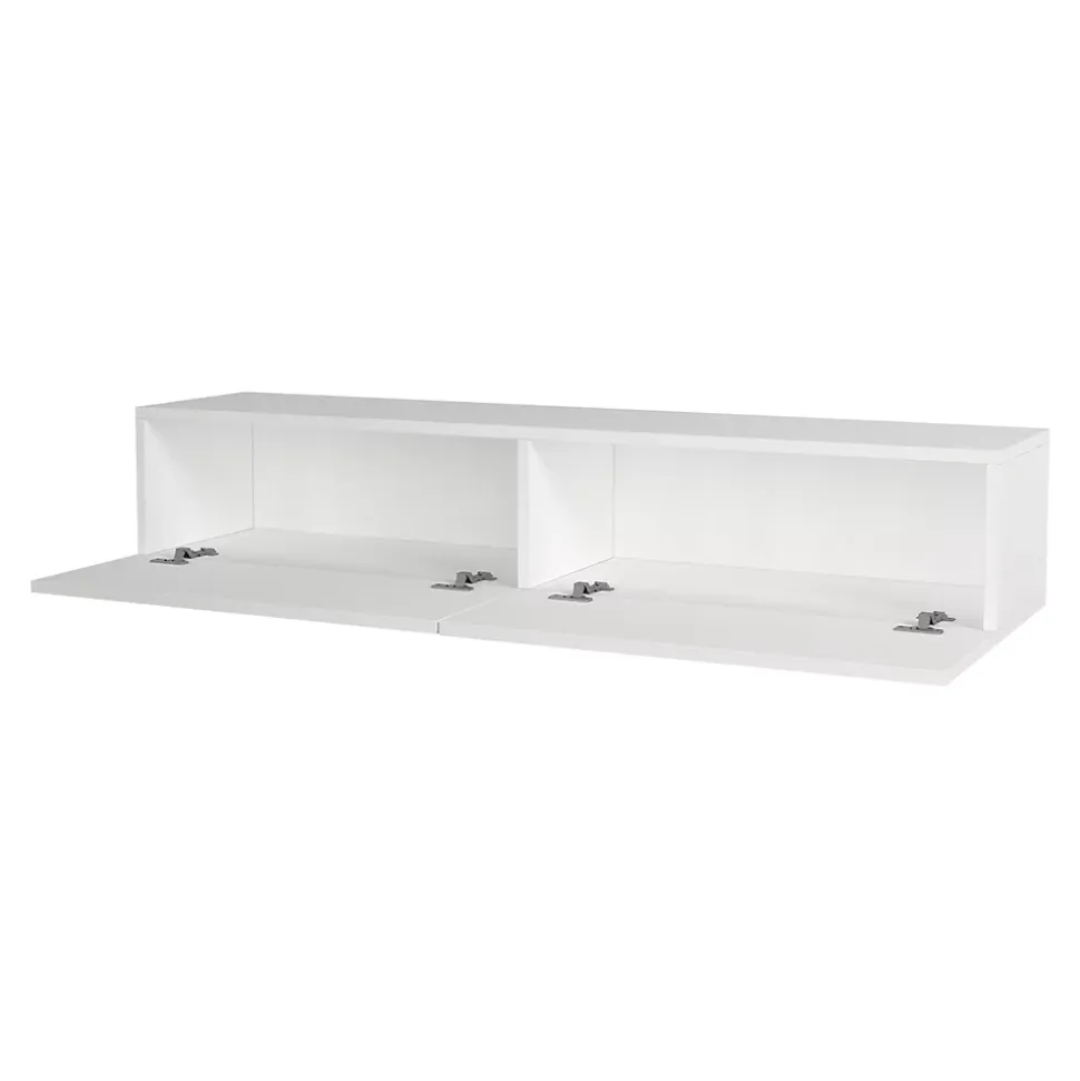 Meuble TV Toivakka 135 x 31 x 25 cm blanc en.casa