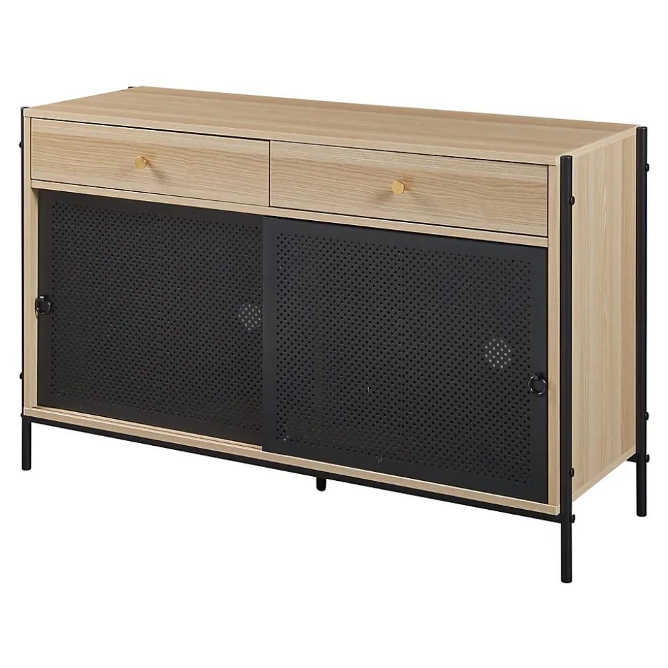 Meuble TV Tysnes 120 x 40 x 75 cm effet chêne noir en.casa