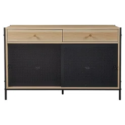 Meuble TV Tysnes 120 x 40 x 75 cm effet chêne noir en.casa