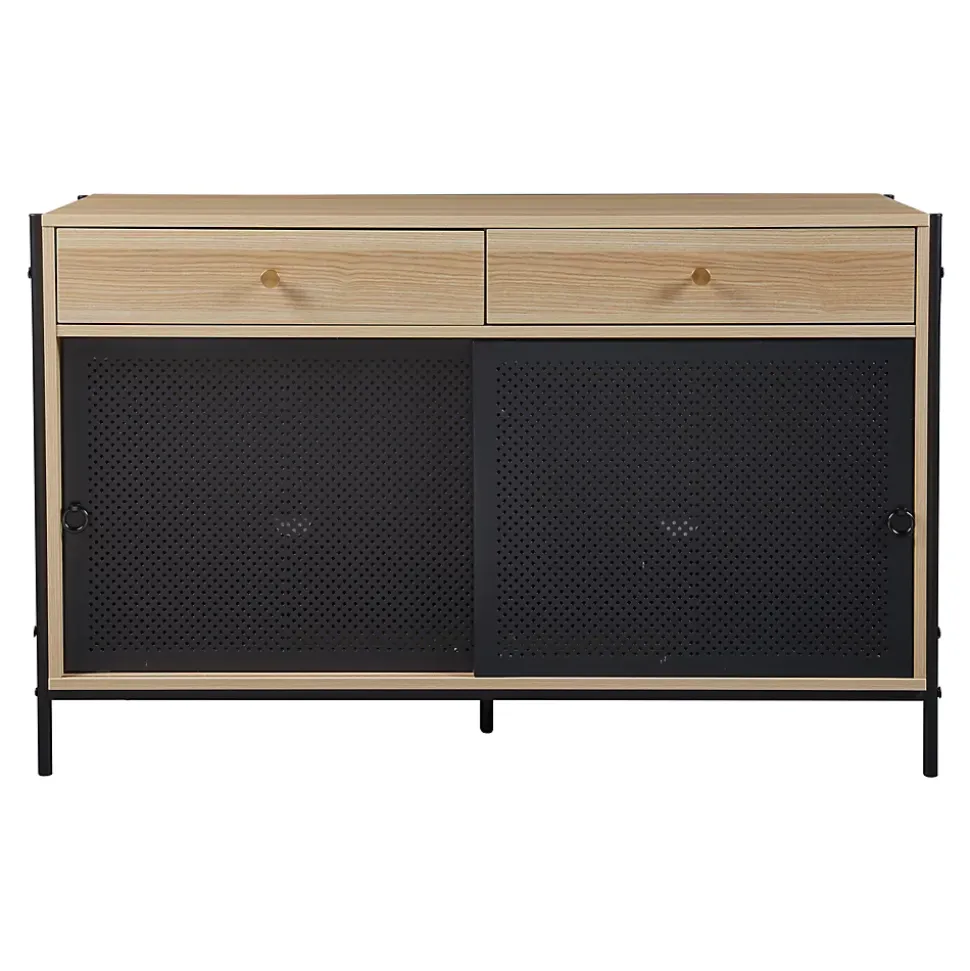 Meuble TV Tysnes 120 x 40 x 75 cm effet chêne noir en.casa