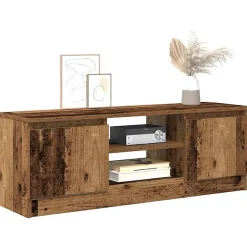 Meuble TV vieux bois 102x30x36 cm bois d ingénierie