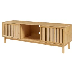 Meuble TV Ypäjä 150 x 42 x 50 cm bambou naturel en.casa