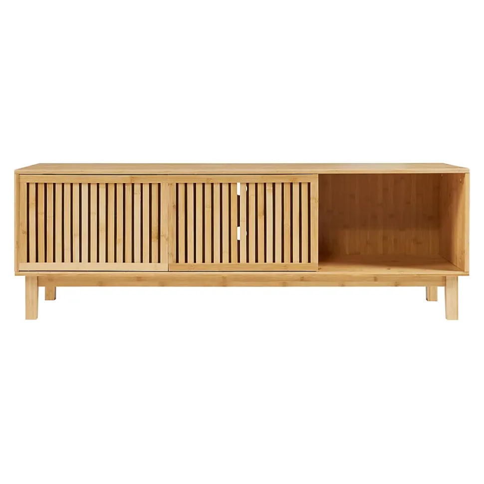 Meuble TV Ypäjä 150 x 42 x 50 cm bambou naturel en.casa