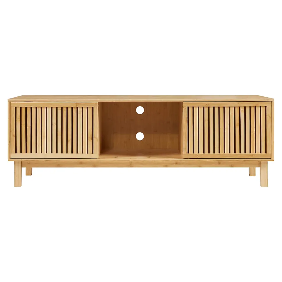 Meuble TV Ypäjä 150 x 42 x 50 cm bambou naturel en.casa