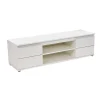 Meuble TV/Vidéo COMO 140cm 2 portes + 1 niche / Blanc