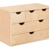 Mini bloc en bois avec six tiroirs 28x40x20cm