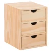 Mini bloc en bois avec trois tiroirs 28x21x20cm