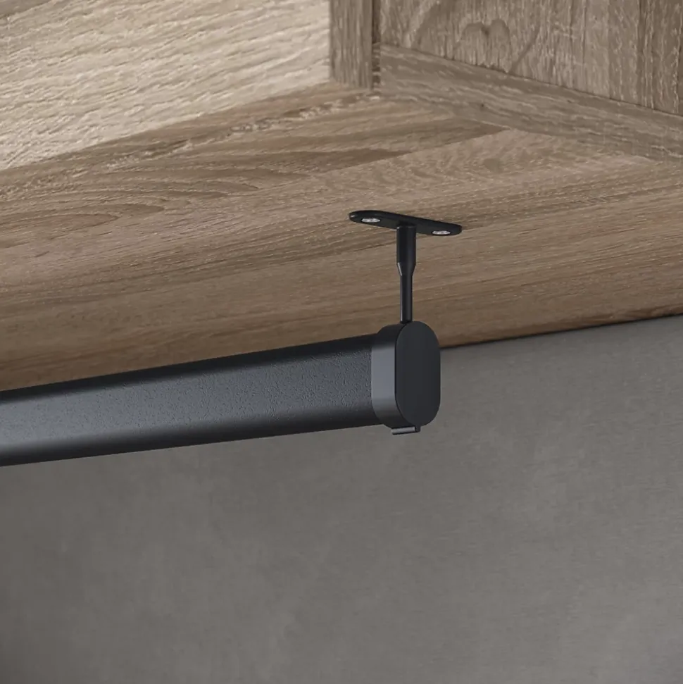 Minio go for it, Armoire TOKAT couleur chêne sonoma / panneaux gris