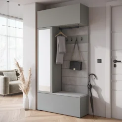Minio go for it, Armoire TOKAT couleur gris Pallad / panneaux gris