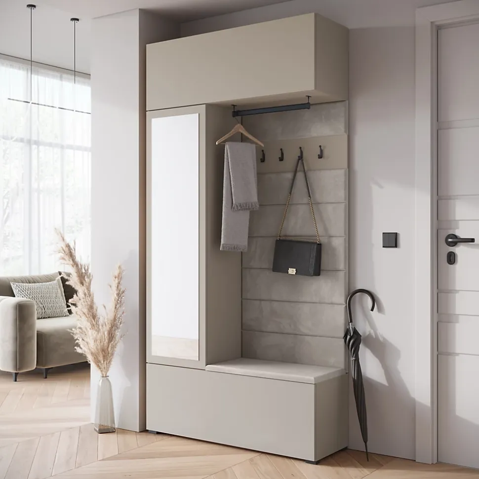 Minio go for it, Armoire TOKAT couleur beige cachemire / panneaux beiges