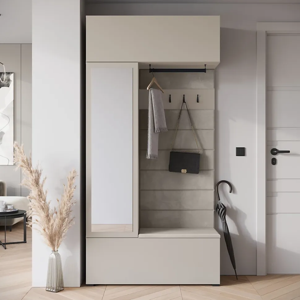 Minio go for it, Armoire TOKAT couleur beige cachemire / panneaux beiges