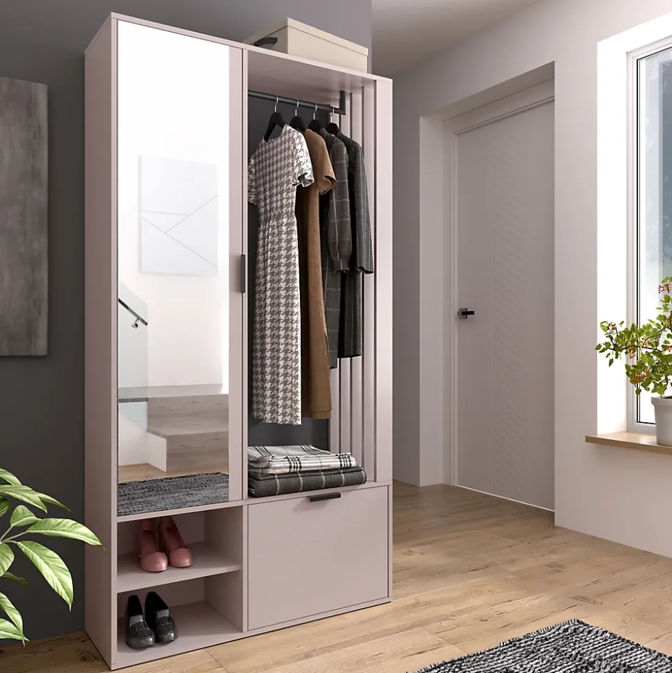 Minio go for it, Ensemble vestiaire MILO UNI 100 cm, avec miroir, Cashmere