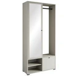 Minio go for it, Ensemble vestiaire DAFNI avec miroir 90x190x33, beige cachemire