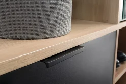 Minio go for it, Ensemble vestiaire MILO 100 cm, avec miroir, Chêne Artisan / Noir