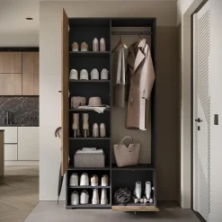 Minio go for it, Ensemble vestiaire DAFNI avec miroir 90x190x33, matera / marron Wrocław