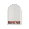Miroir - Armoire Miroir Arc avec Meuble de Rangement Mural Pour Salle de Bain, Salon ou Chambre, 91 x 61 x 12 cm, Blanc
