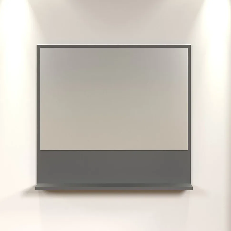 Miroir mural avec 1 tablette L80 cm - PUREBLISS