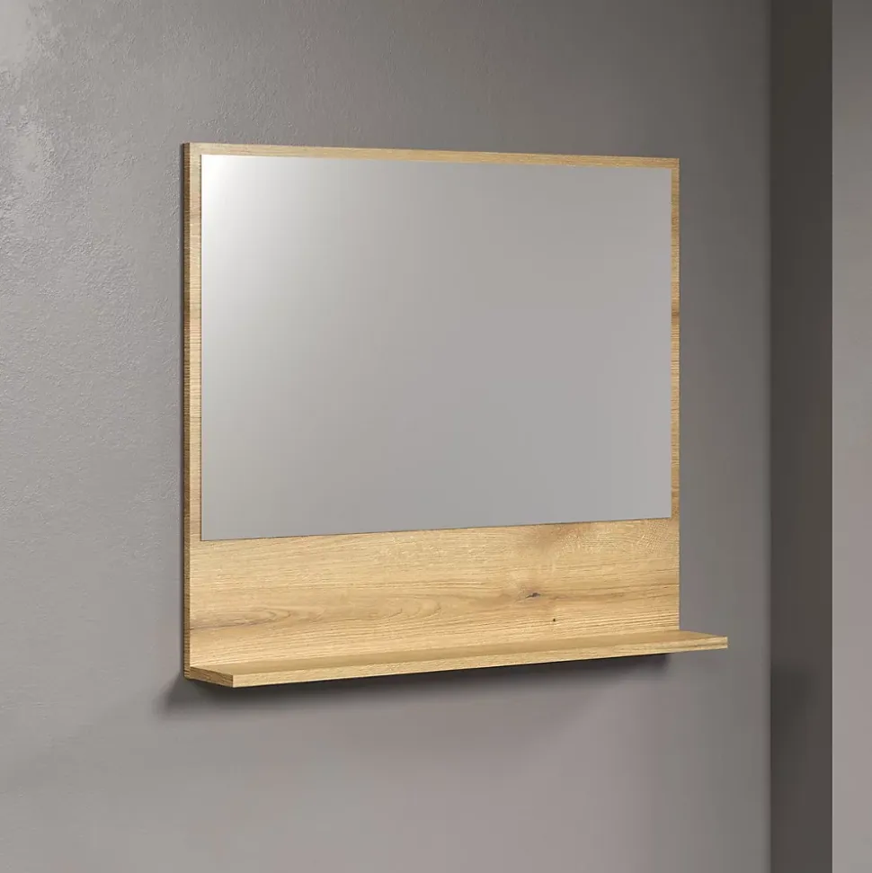 Miroir mural avec 1 tablette L80 cm - PUREBLISS