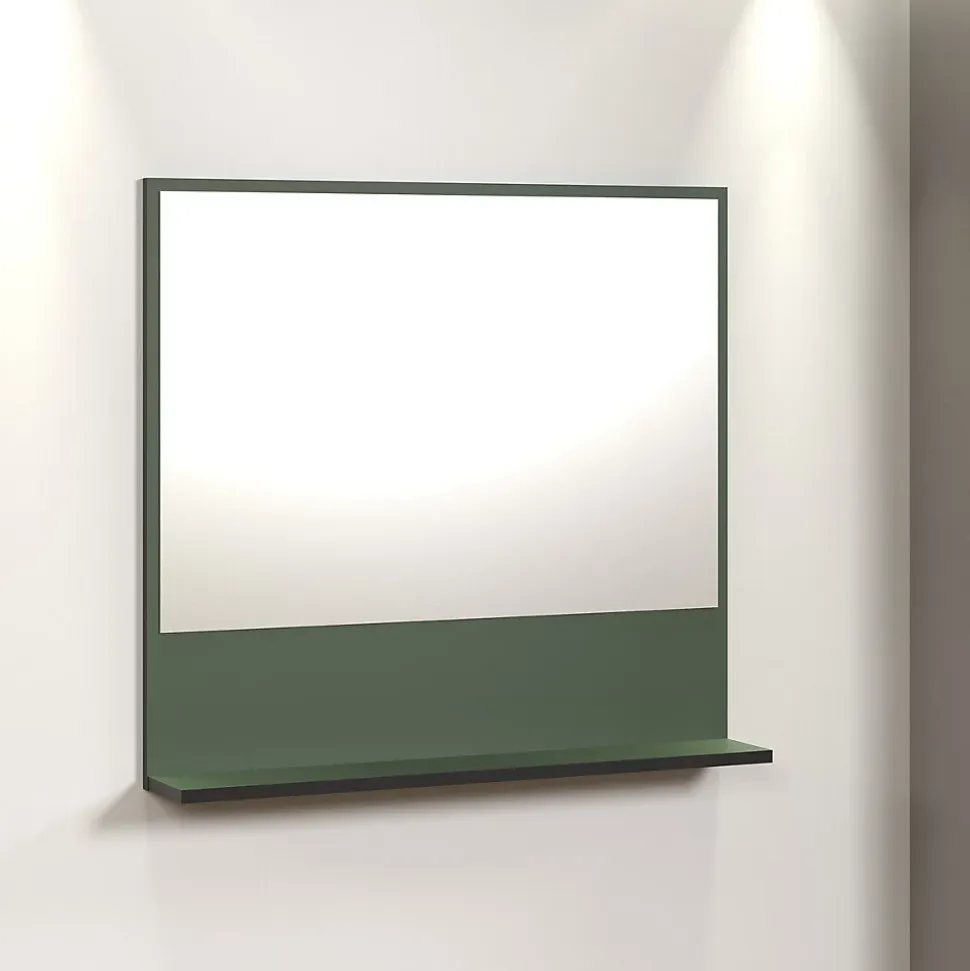Miroir mural avec 1 tablette L80 cm - PUREBLISS