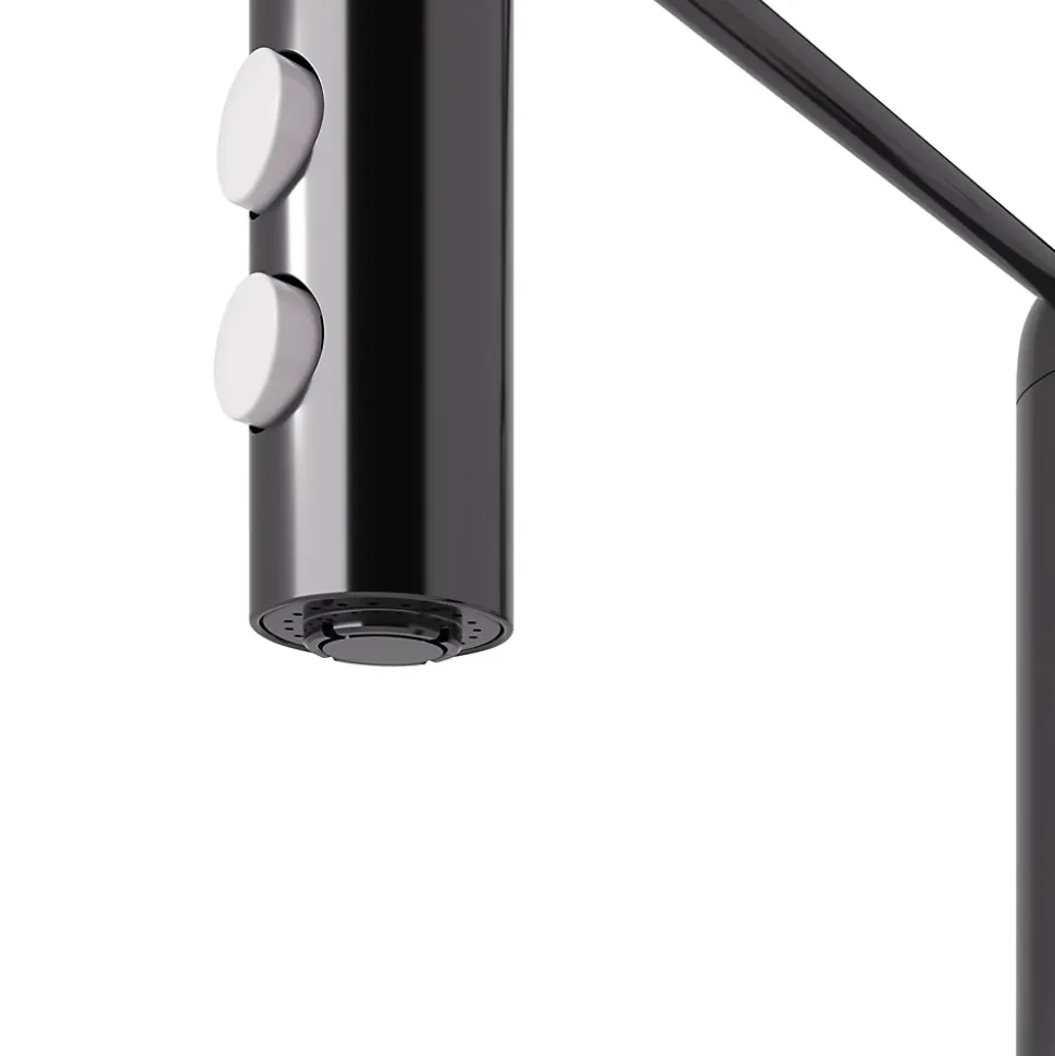Mitigeur de cuisine avec douchette noir GoodHome Gevuina