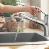 Mitigeur de cuisine avec douchette extractible chromé Hansgrohe Zesis M33 H. 219mm