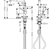 Mitigeur de cuisine avec douchette noir mat Hansgrohe Talis M 54 bec droit