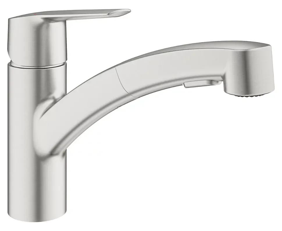 Mitigeur de cuisine bec bas avec douchette Start Grohe nickel