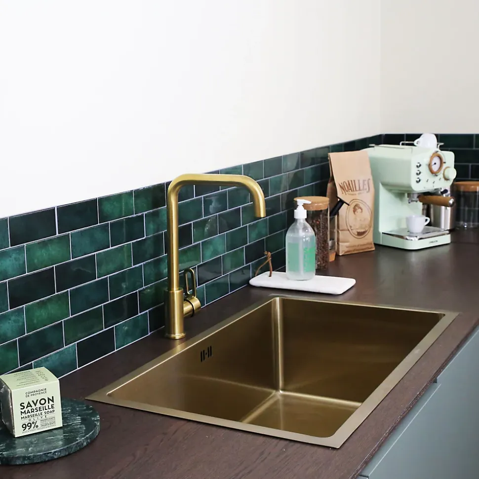 Mitigeur de cuisine doré Essebagno Baltic