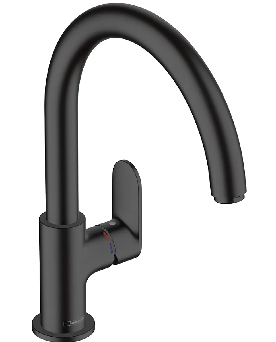 Mitigeur de cuisine en laiton Hansgrohe Vernis noir mat