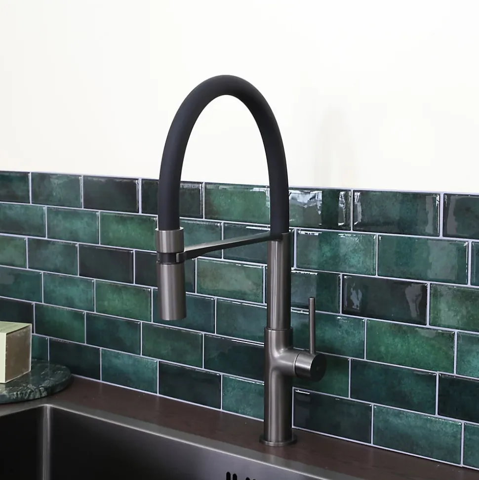 Mitigeur de cuisine gun métal avec douchette EsseBagno Magnet