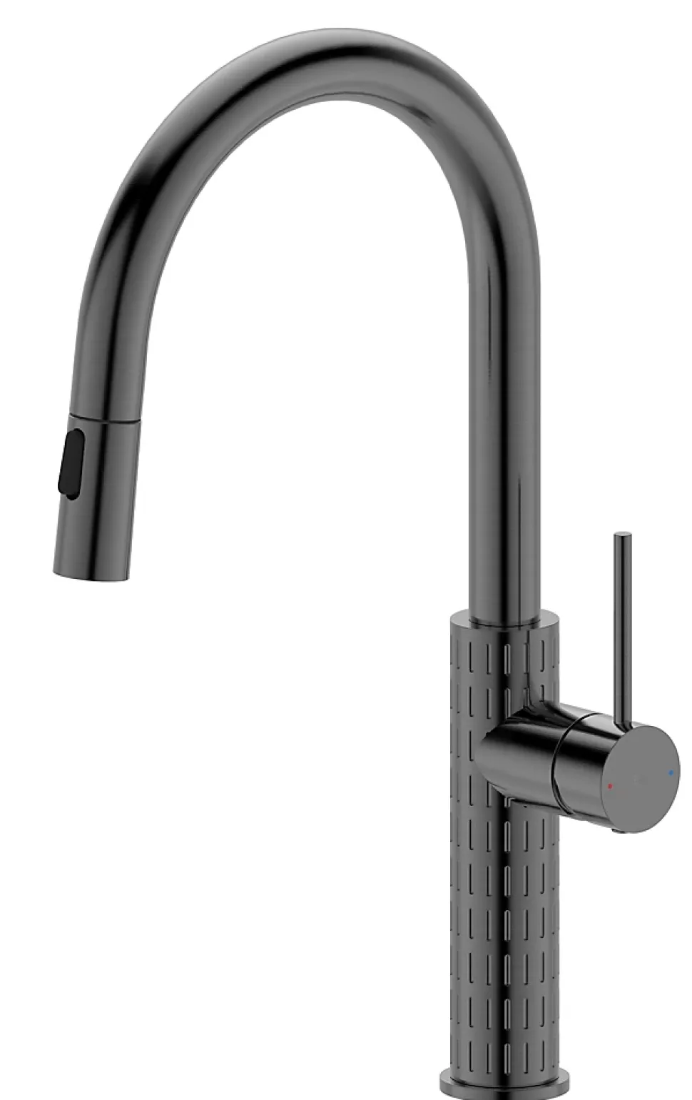 Mitigeur de cuisine gun métal avec douchette Essebagno Architek