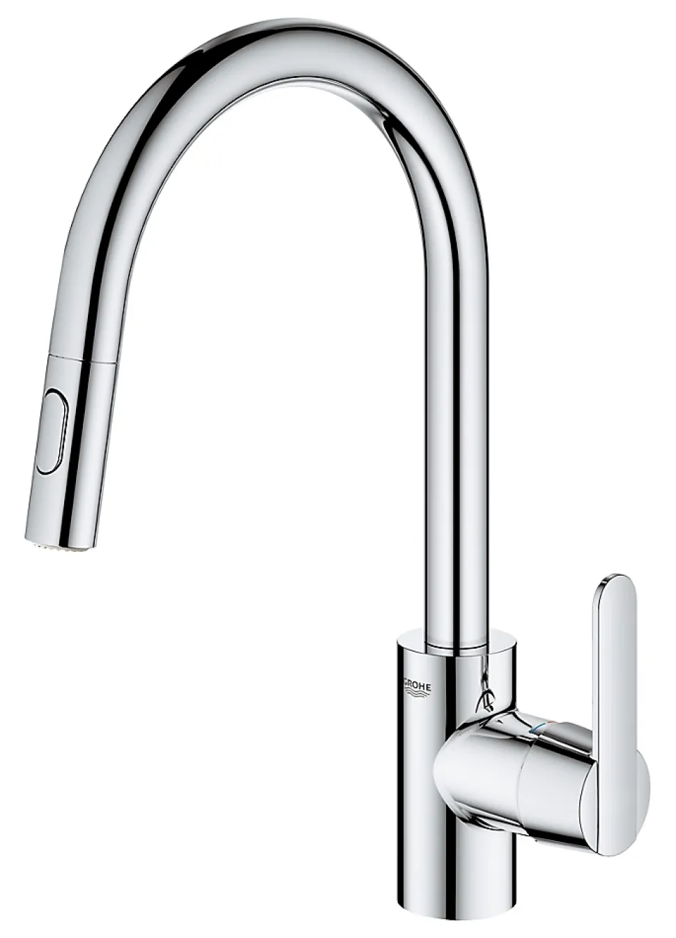 Mitigeur de cuisine medium chromé avec douchette Grohe