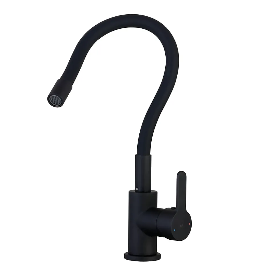 Mitigeur de cuisine noir mat mémoire de forme Essebagno Memory