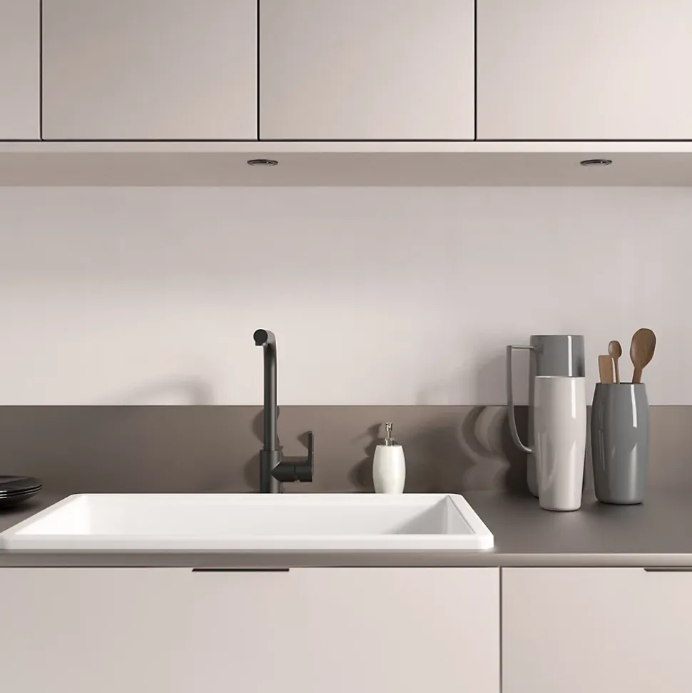 Mitigeur de cuisine noir mat avec douchette Kramer Groupe Nook