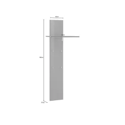 Mobilier d'entrée Omer, Entrée multifonction moderne, Casier polyvalent pour hall d'entrée, 50x27h140 cm, Blanc brillant