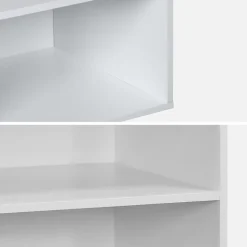 Module dressing avec 5 étagères. blanc. panneaux stratifiés