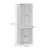 Module dressing avec penderie et porte-pantalons. blanc. panneaux stratifiés