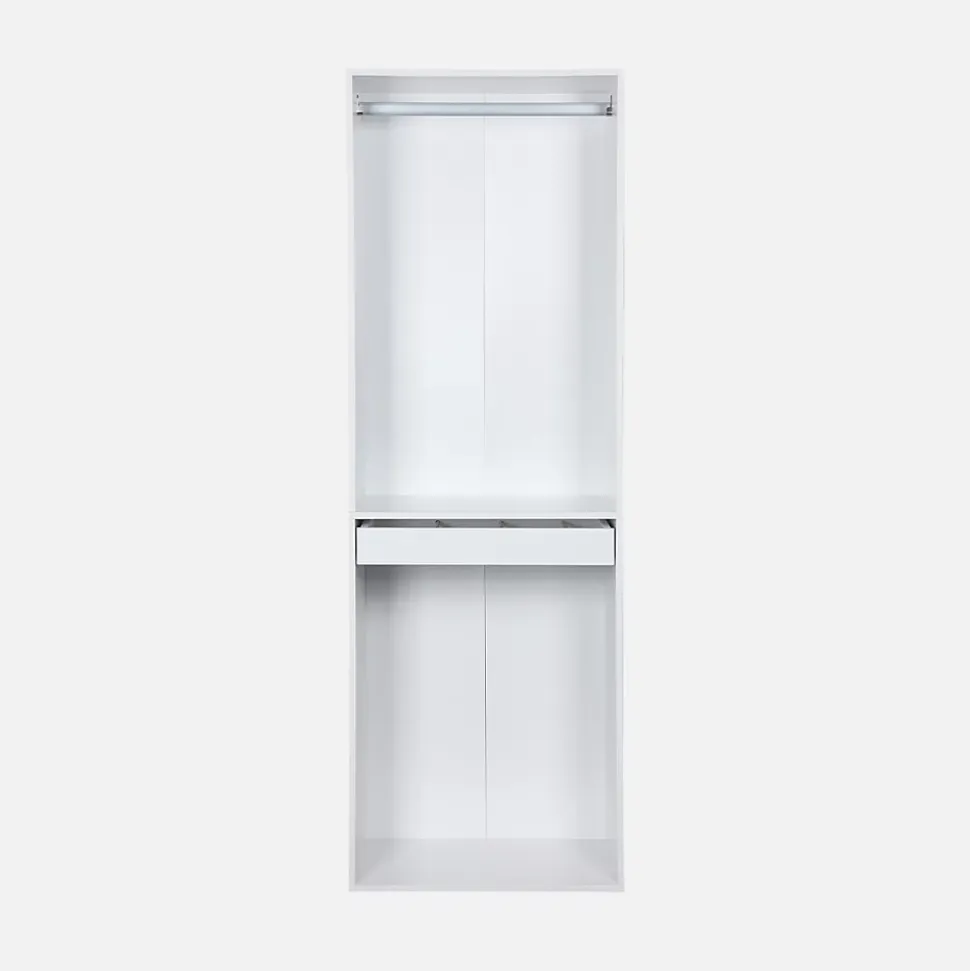 Module dressing avec penderie et porte-pantalons. blanc. panneaux stratifiés