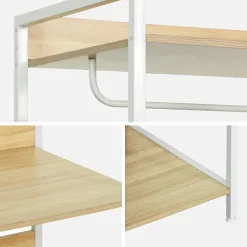 Module dressing blanc avec 1 penderie et 3 étagères. L 60 x P 48 x H 190 cm