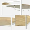 Module dressing d'angle blanc avec 4 penderies et 2 étagères. L 80 x P 80 x H 190 cm