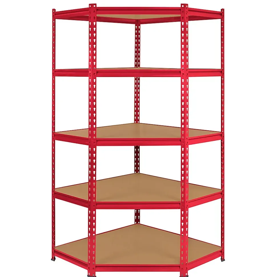 Monster Racking - Rayonnage d'Angle Z-Rax en Acier Sans Boulons Rouge 90cm x 45cm x 183cm